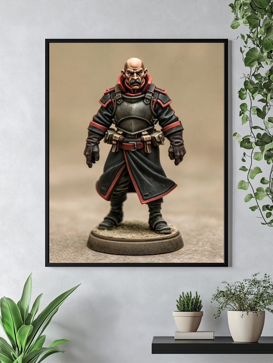 Armored Warlord Miniature Print. — room view 4