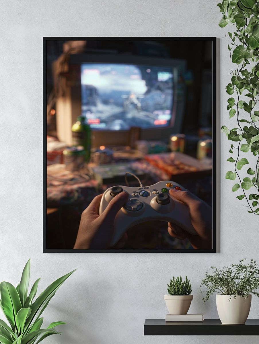 Retro Gaming Controller Poster. — room view 4