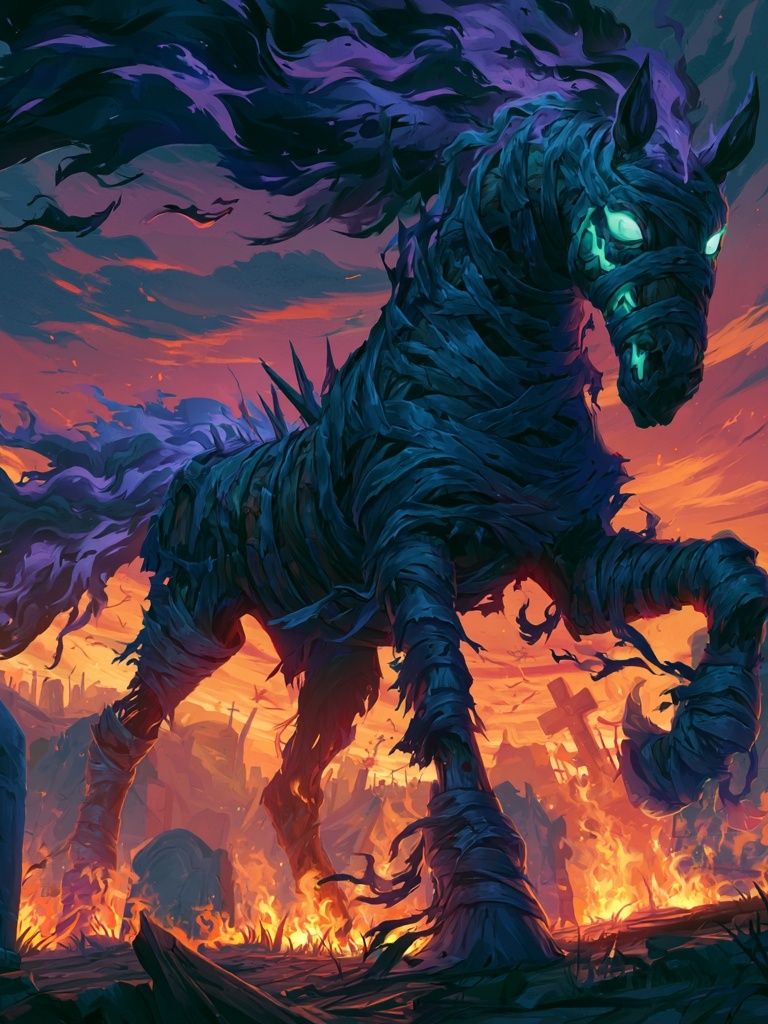 Cursed Horse Fantasy Print. poster detail