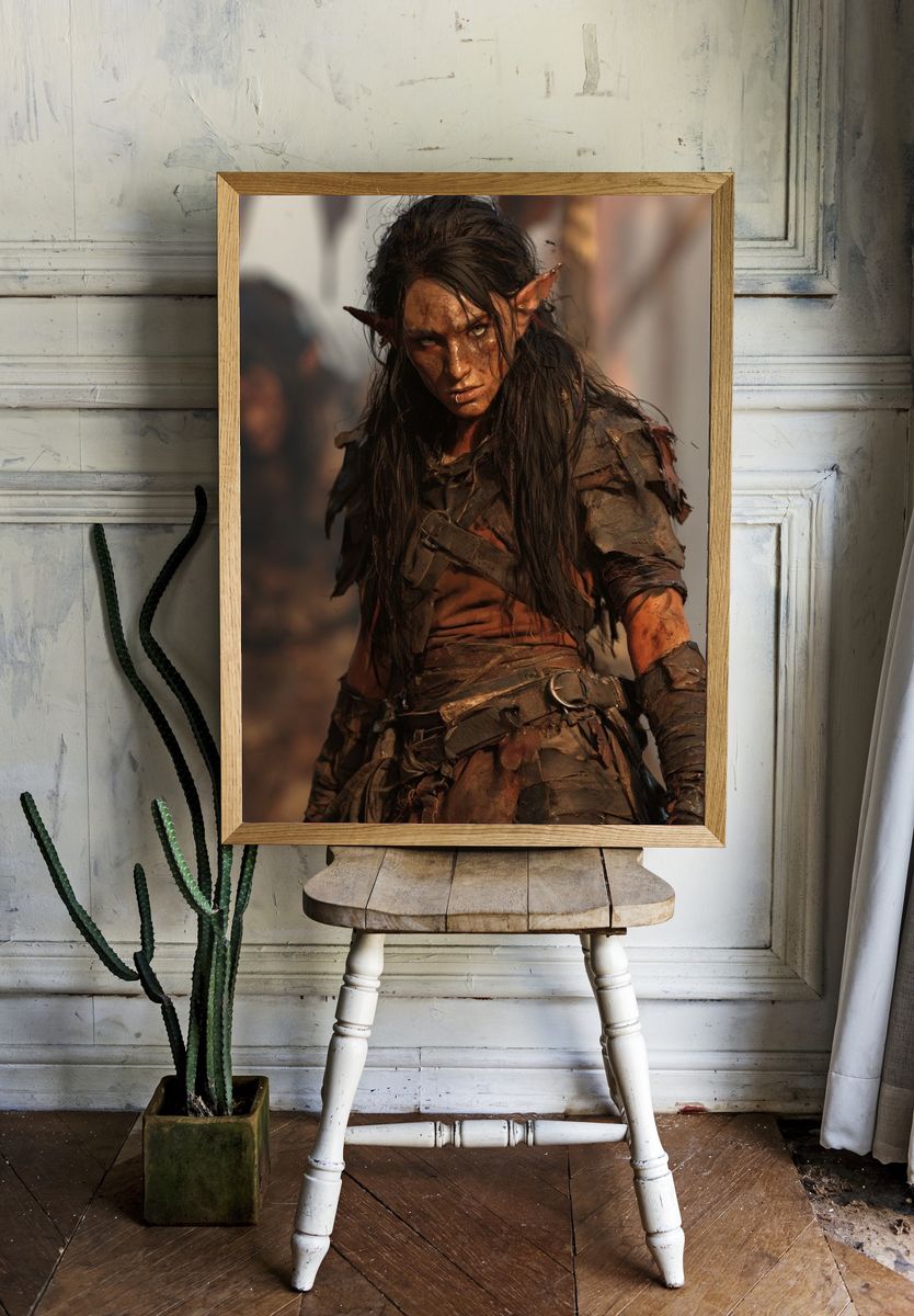Fantasy Elf Warrior Poster. room preview