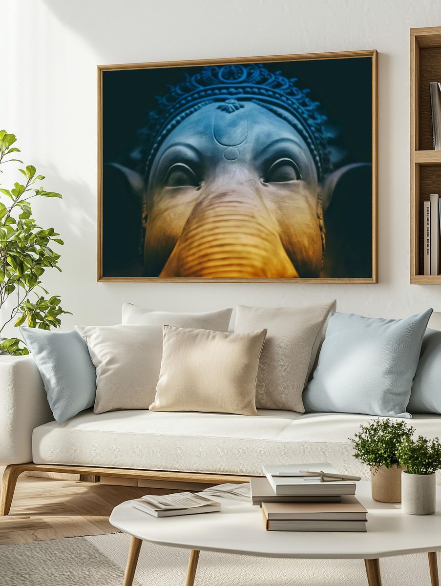 Ganesha Sculpture — Fine Art Print. — room view 2