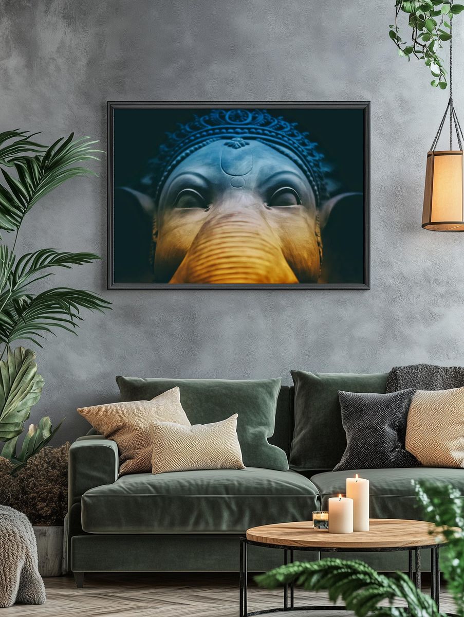 Ganesha Sculpture — Fine Art Print. — room view 4