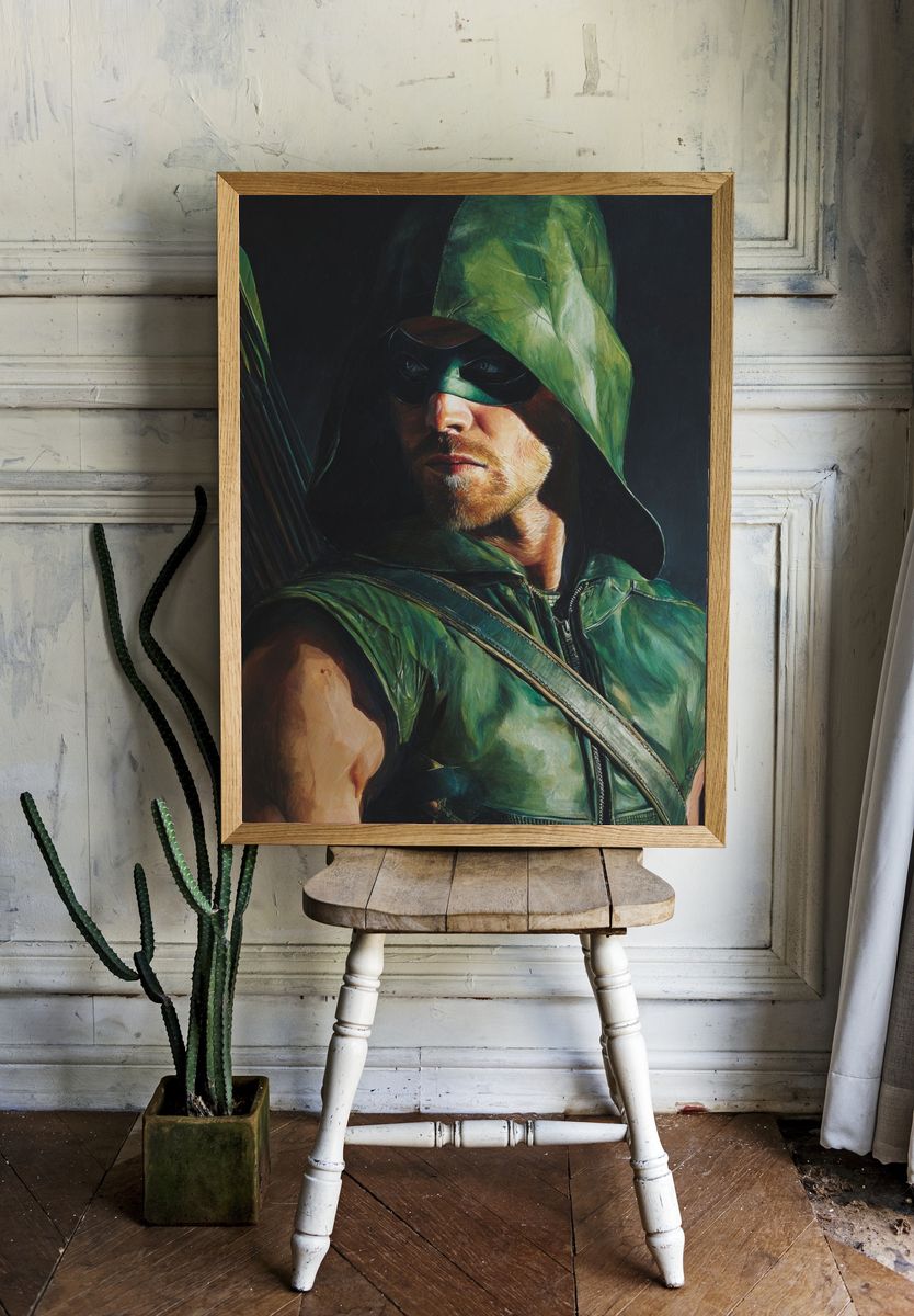 Green Arrow — Comic Art Print room preview