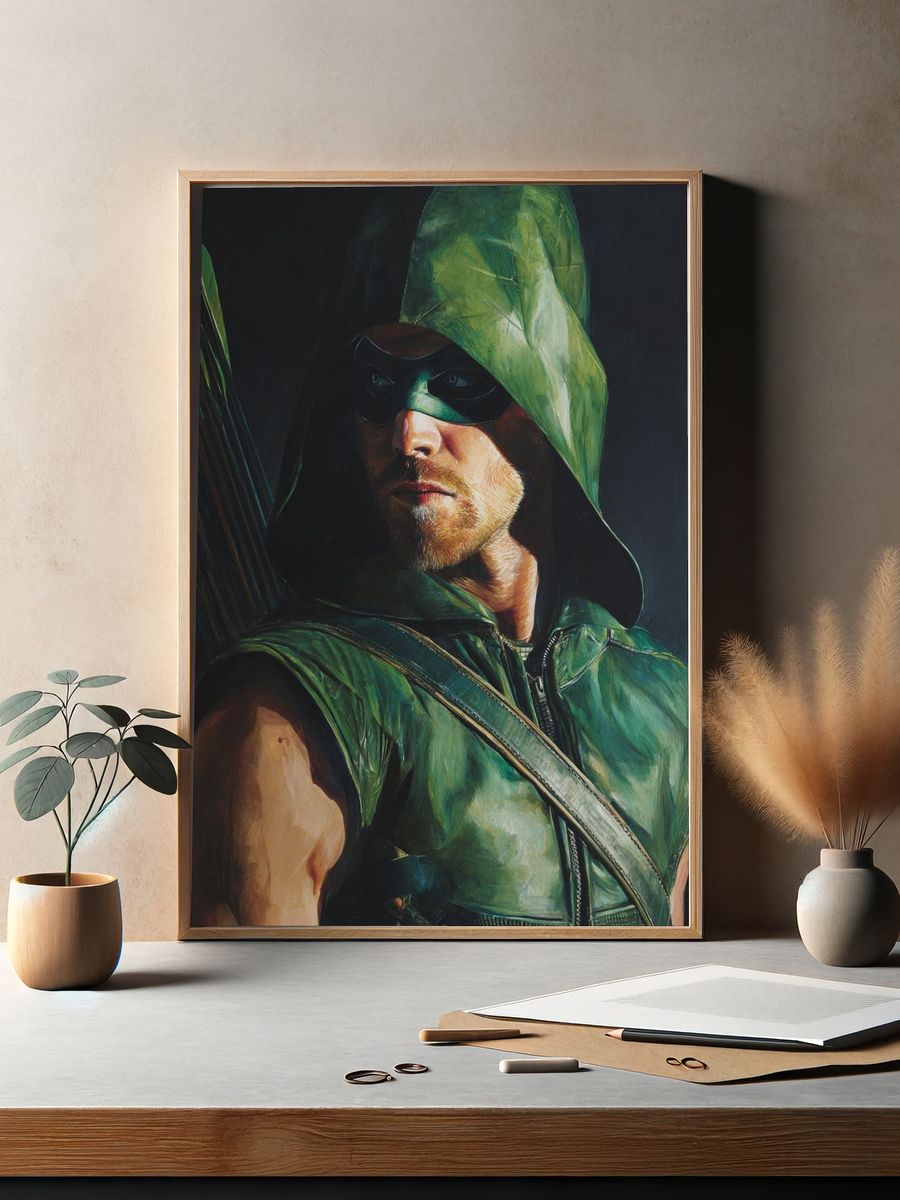 Green Arrow — Comic Art Print. — room view 2