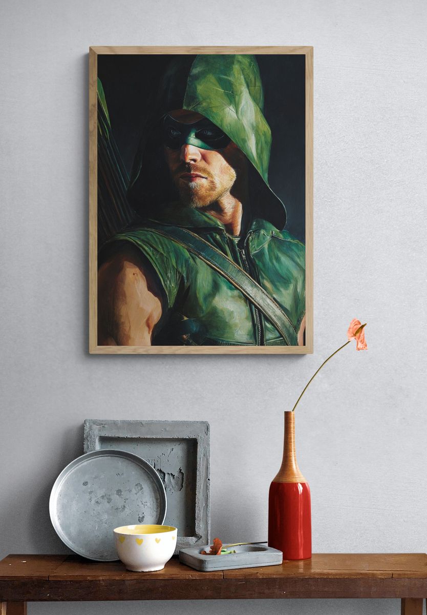 Green Arrow — Comic Art Print. — room view 3