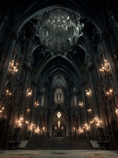 Gothic Cathedral Interior — Fine Art Print. poster print