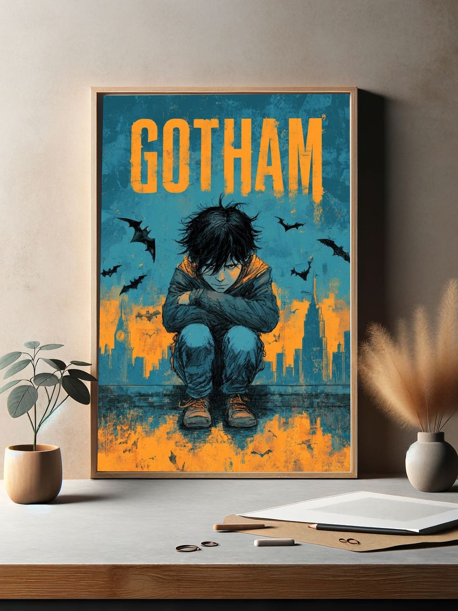 Gotham — Comic Art Print. — room view 2