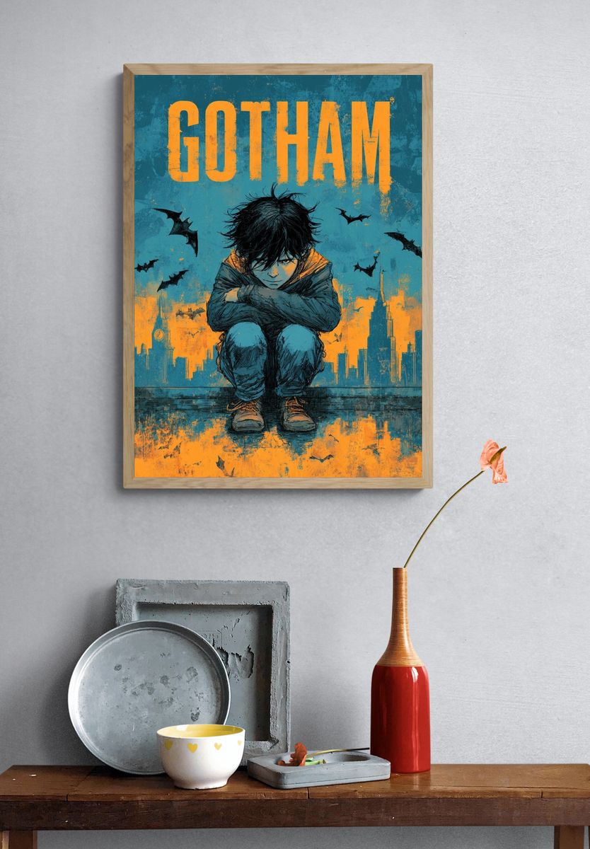 Gotham — Comic Art Print. — room view 3