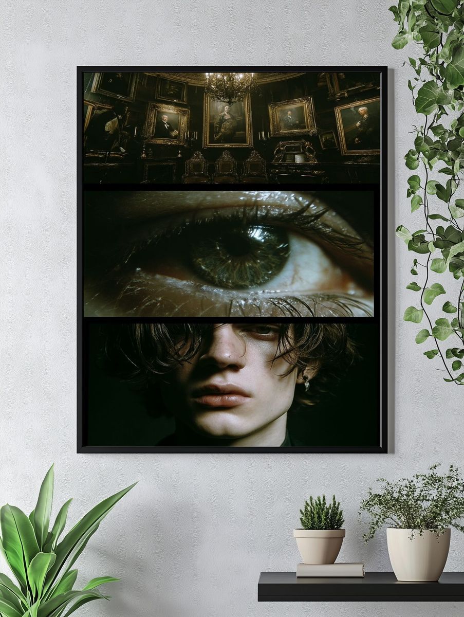 Gothic Portrait Collage Print. — room view 4