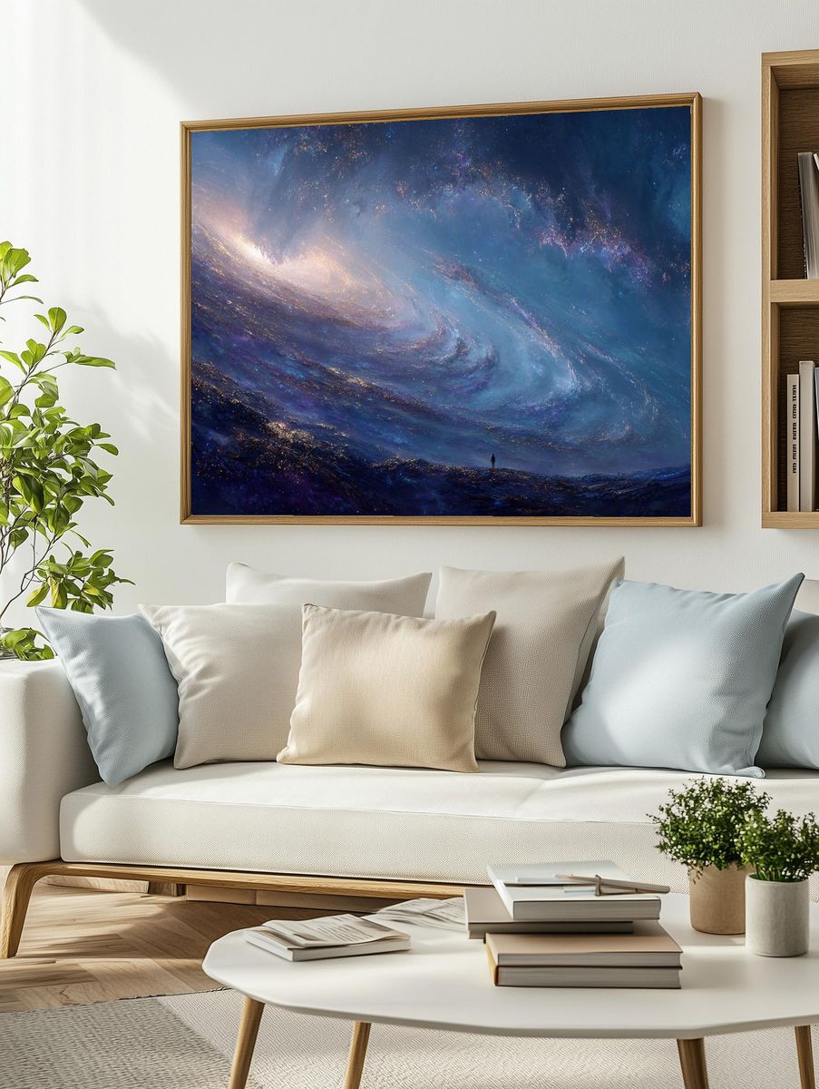 Galactic Dreamscape — Space Art Print. — room view 2