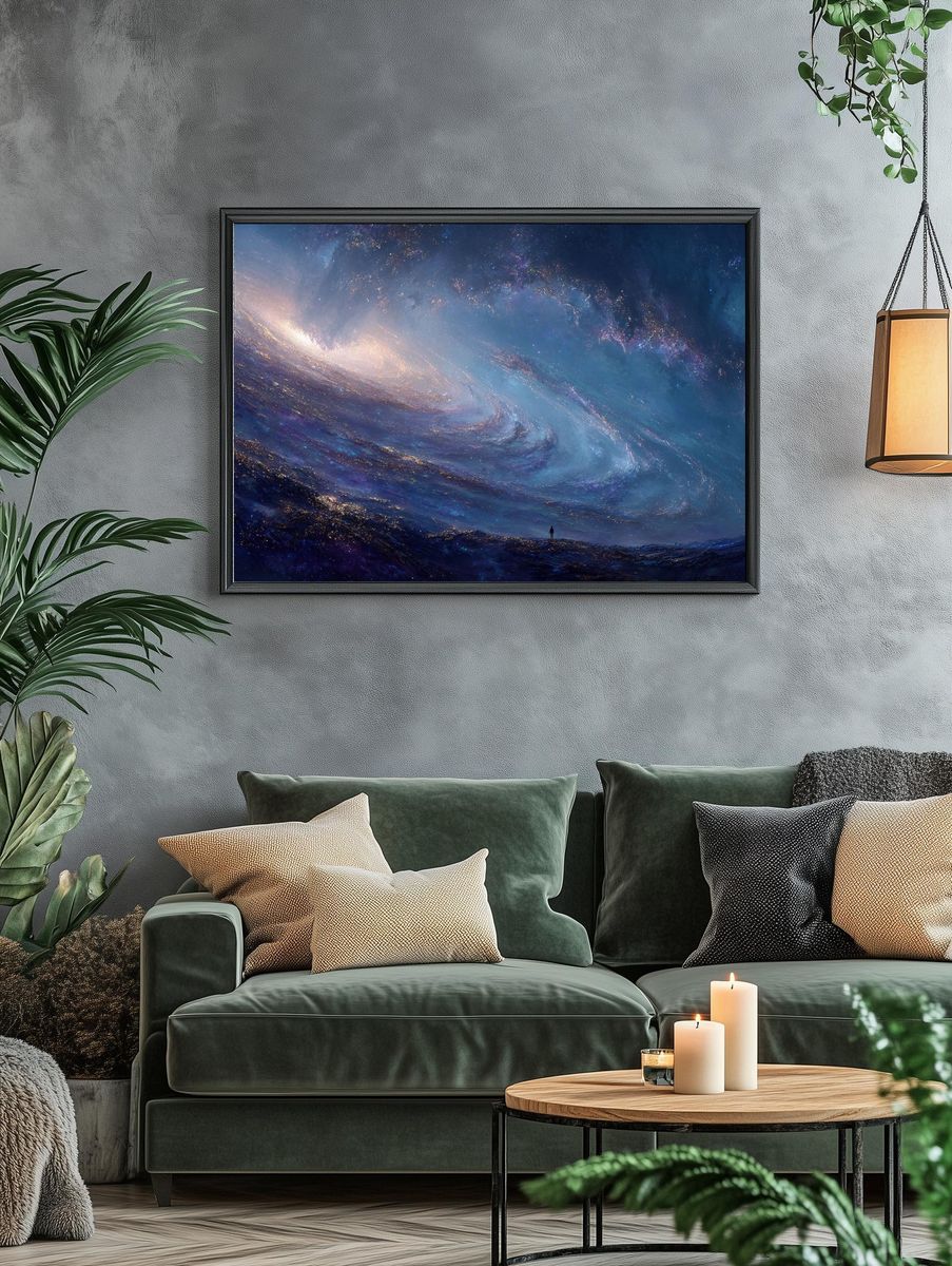 Galactic Dreamscape — Space Art Print. — room view 4