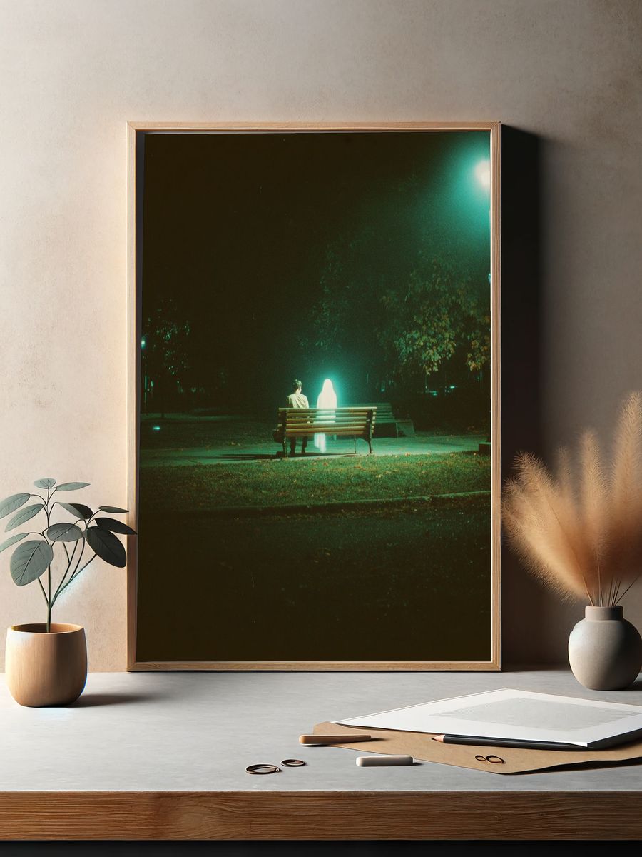Ghostly Encounter — Photography Print. — room view 2