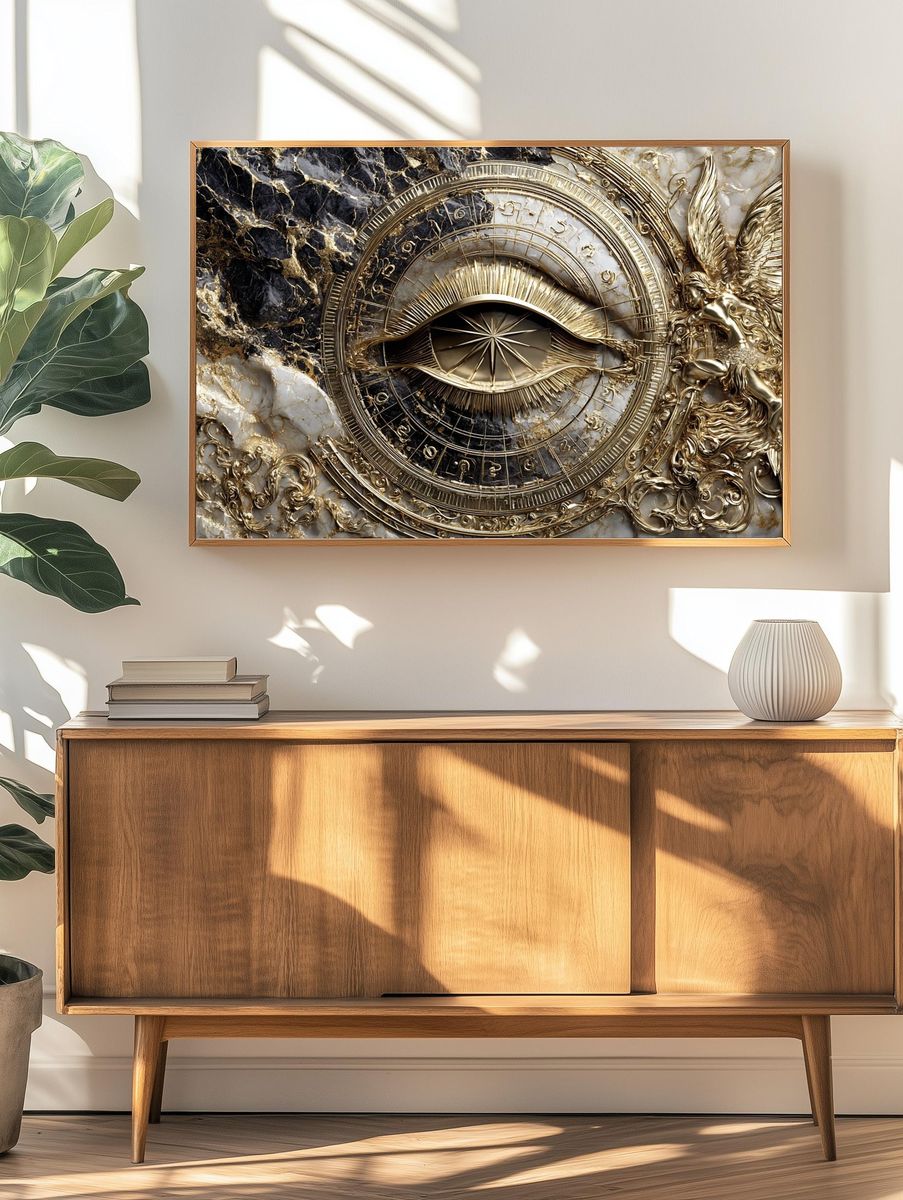 Golden Eye of Providence — Fine Art Print. — room view 3