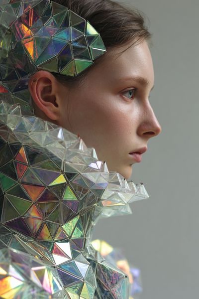 Geometric Fashion Portrait — Fine Art Print. poster print