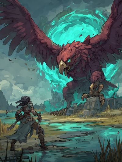 Epic Battle with a Mythical Beast — Gaming Print