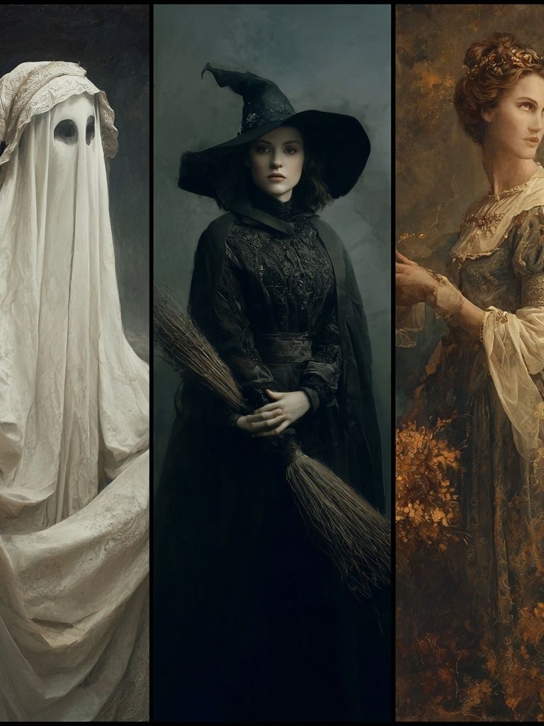 Gothic Women Triptych Fine-Art Poster. poster detail