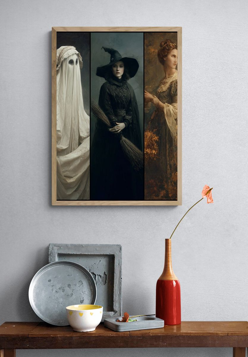 Gothic Women Triptych Fine-Art Poster. — room view 3