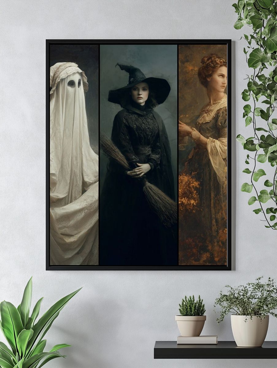 Gothic Women Triptych Fine-Art Poster. — room view 4