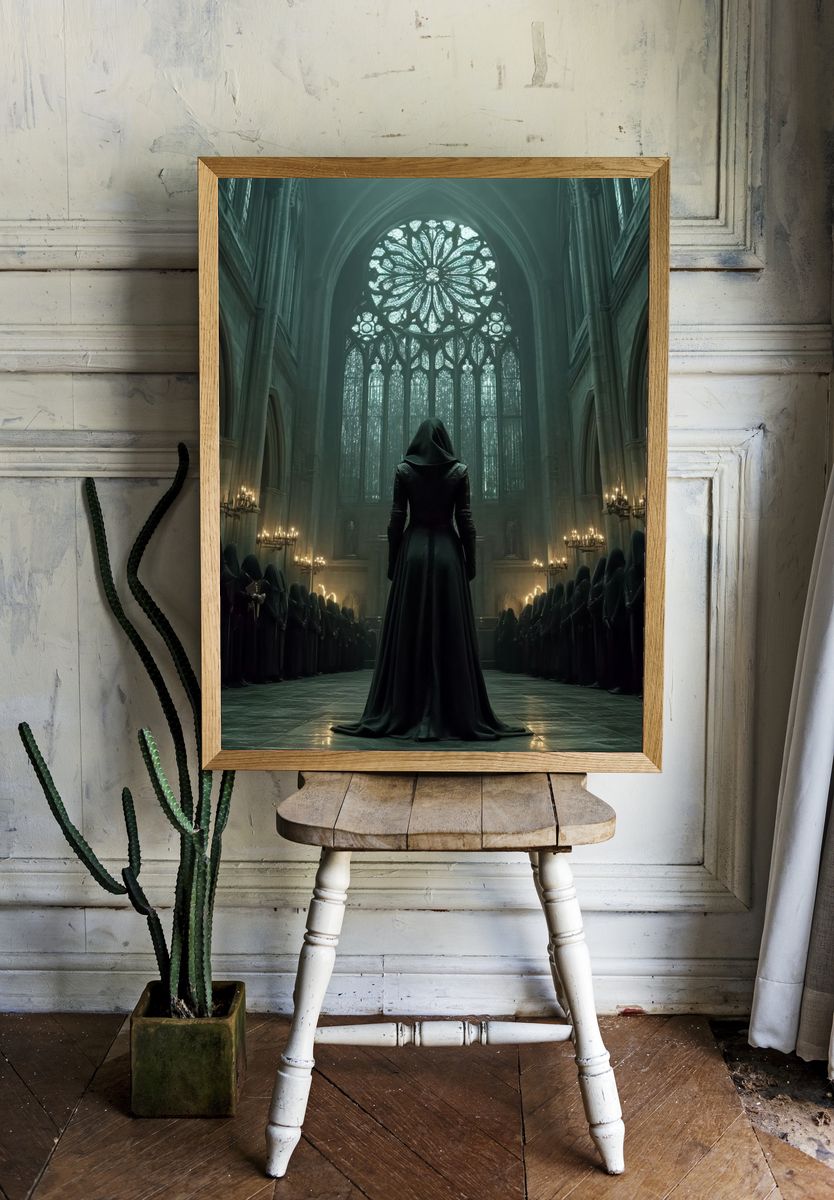 Gothic Cathedral Ritual Poster. — room view 1