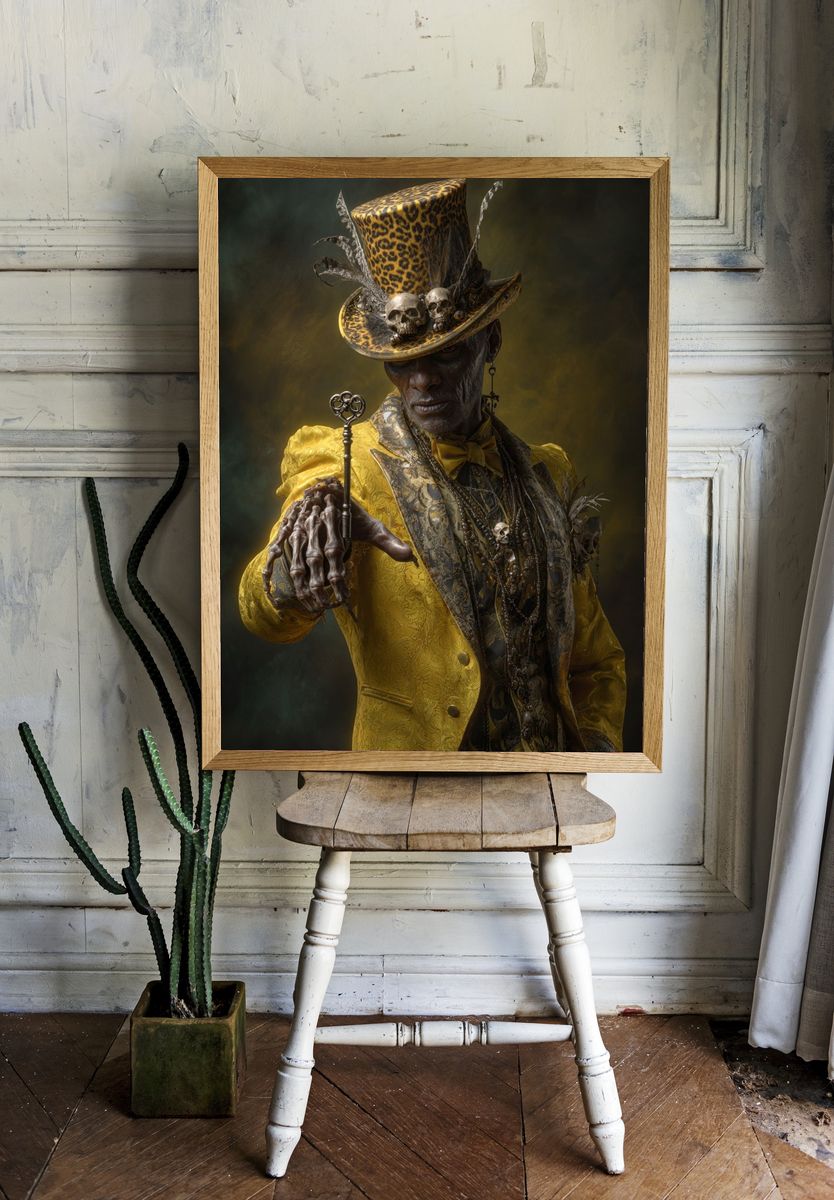 Gothic Gentleman Portrait Print. — room view 1