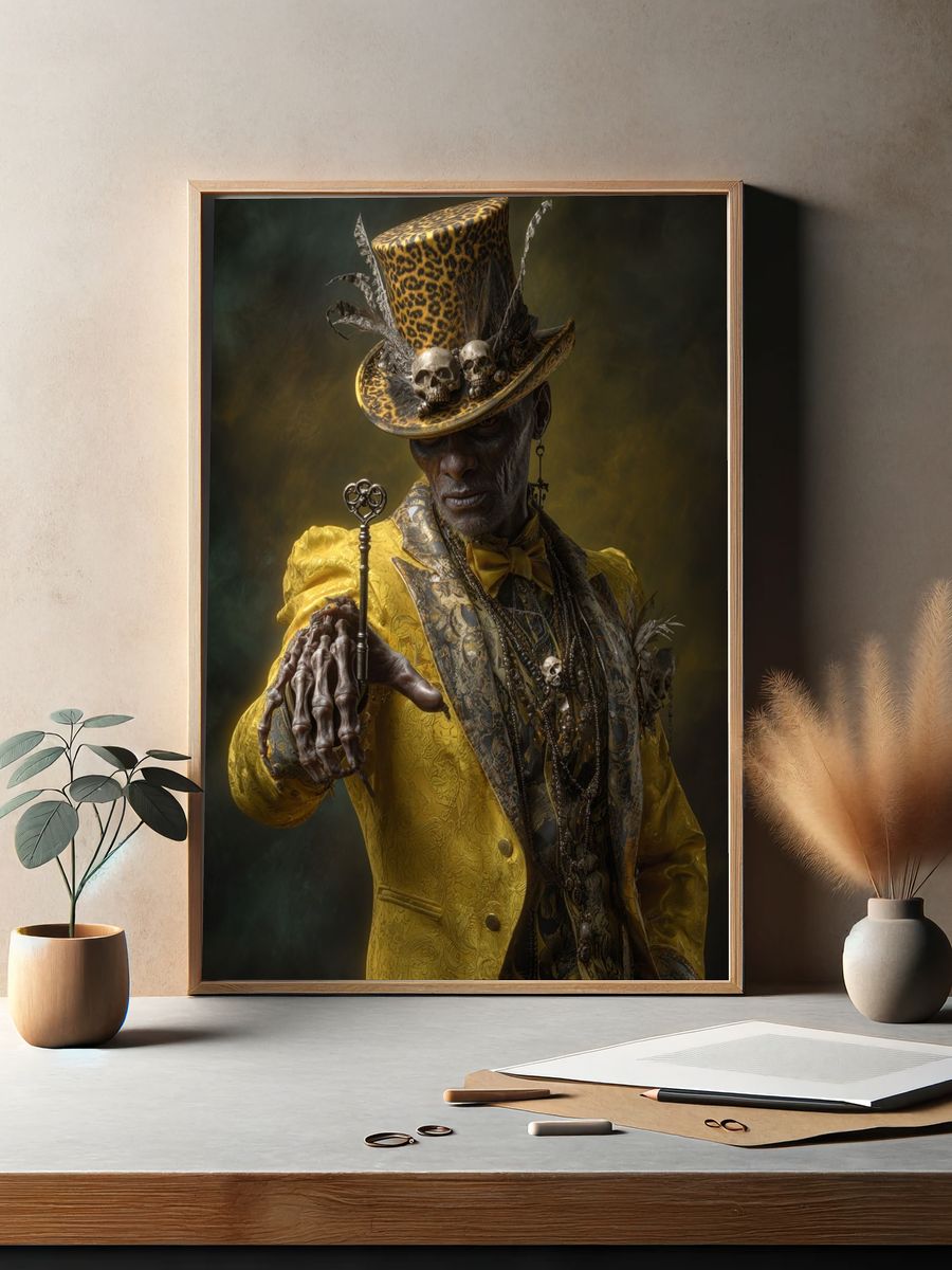 Gothic Gentleman Portrait Print. — room view 2