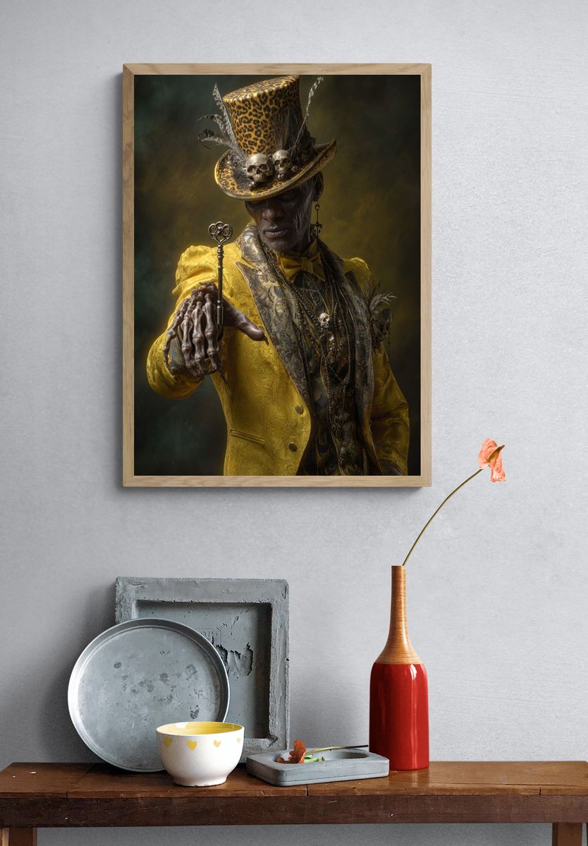 Gothic Gentleman Portrait Print. — room view 3