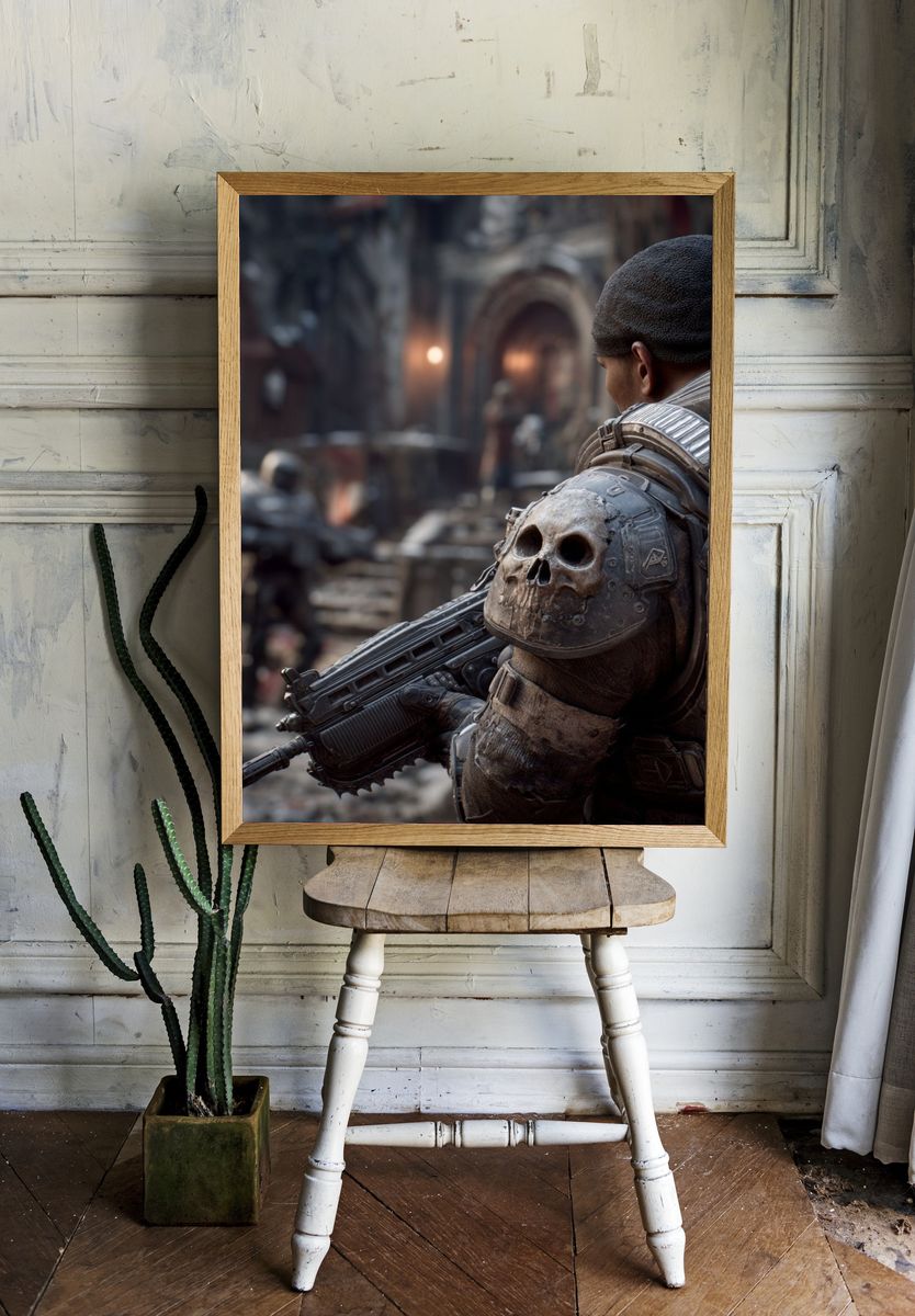 Gears of War — Gaming Art Print. — room view 1