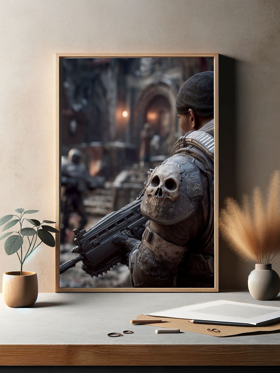 Gears of War — Gaming Art Print. — room view 2
