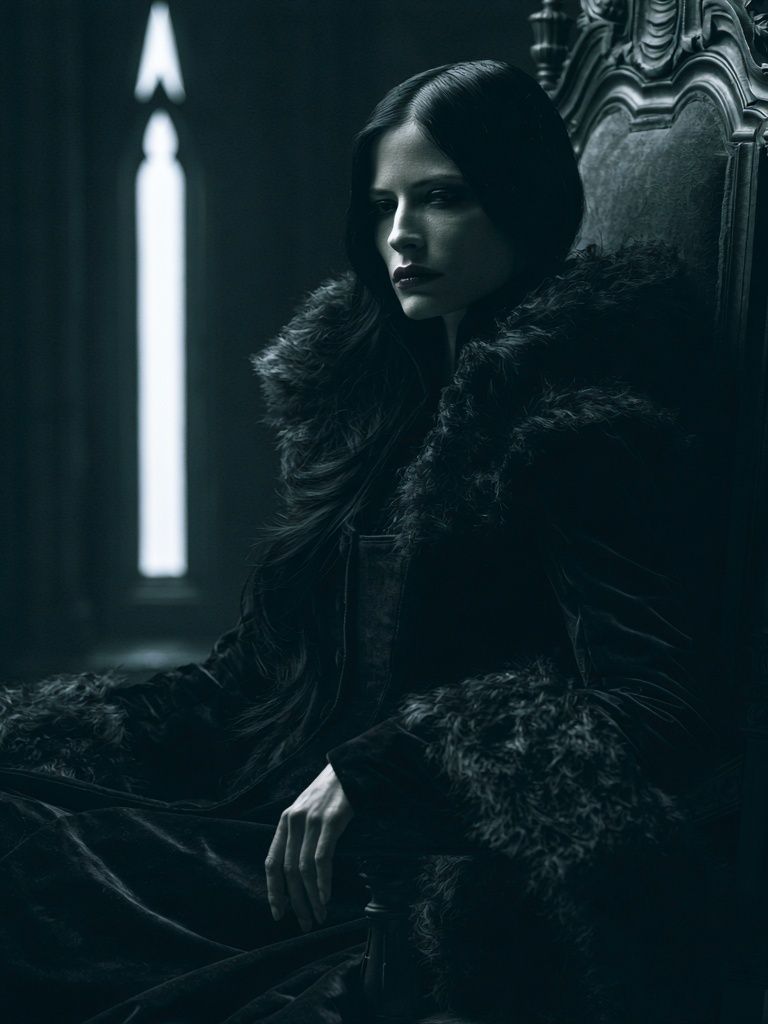 Gothic Portrait in Shadow Poster. poster — photography art