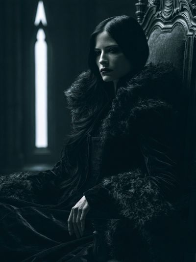 Gothic Portrait in Shadow Poster. poster print