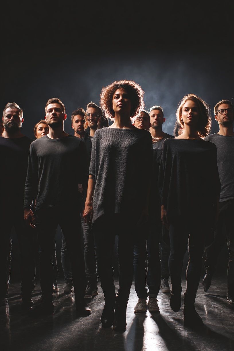Dramatic Group Portrait Poster. poster detail