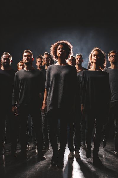 Dramatic Group Portrait Poster. poster