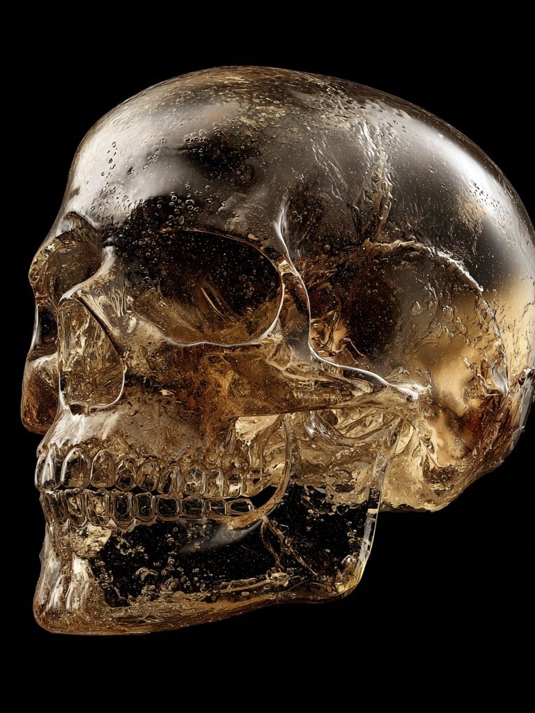 Glass Skull Dark Photography Poster. poster detail