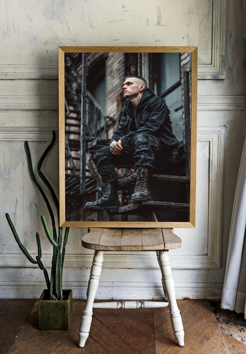 Gothic Street Portrait Poster. — room view 1