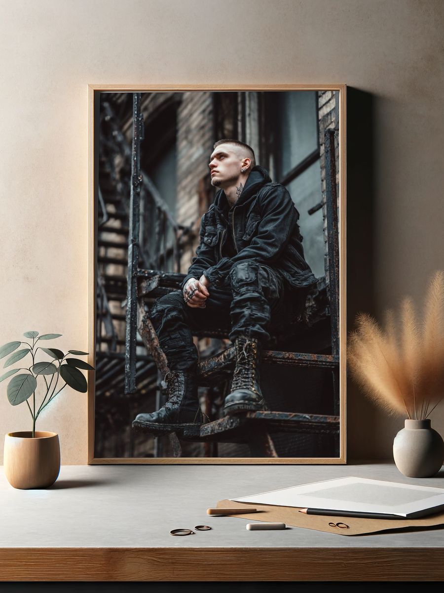 Gothic Street Portrait Poster. — room view 2