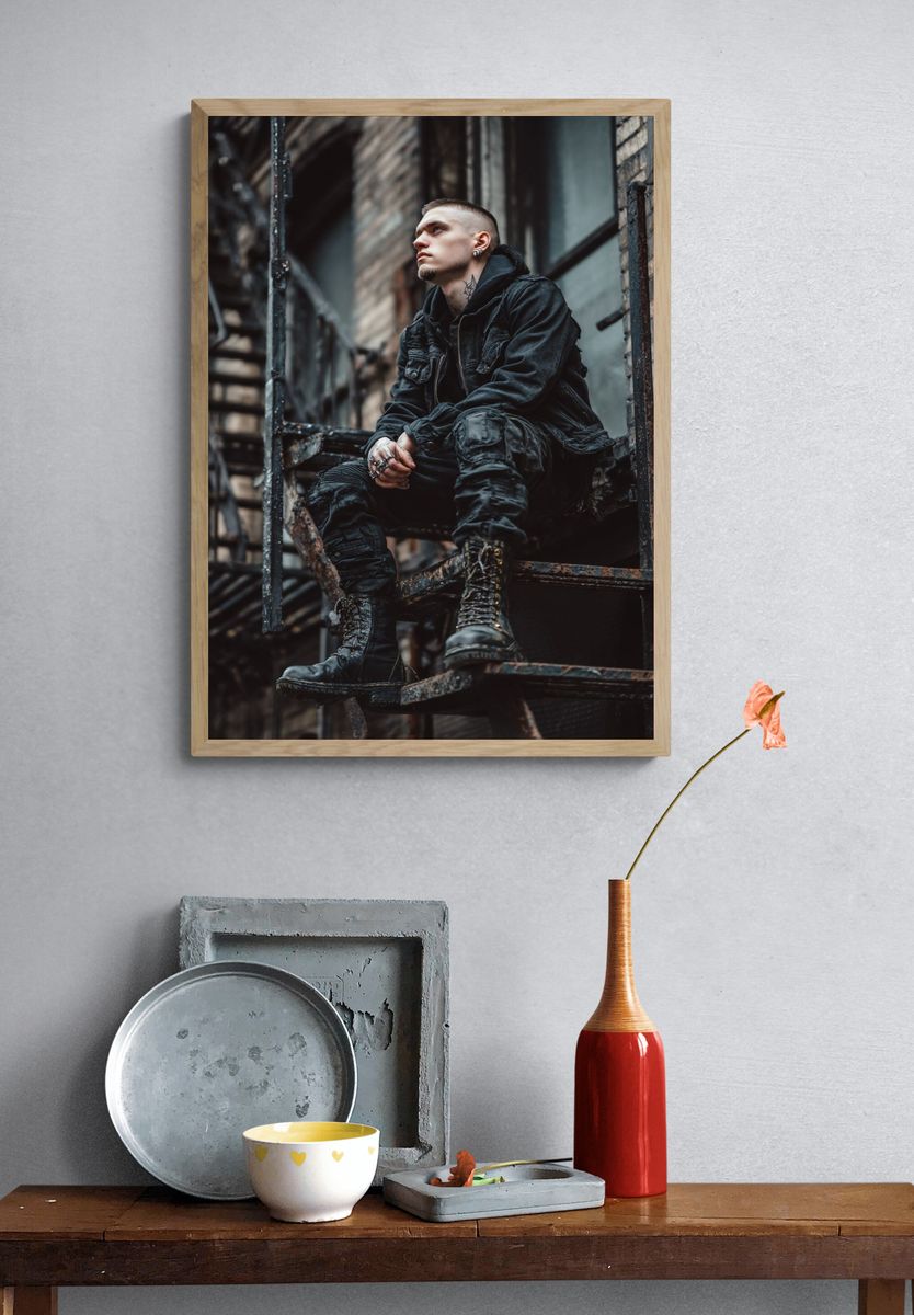 Gothic Street Portrait Poster. — room view 3