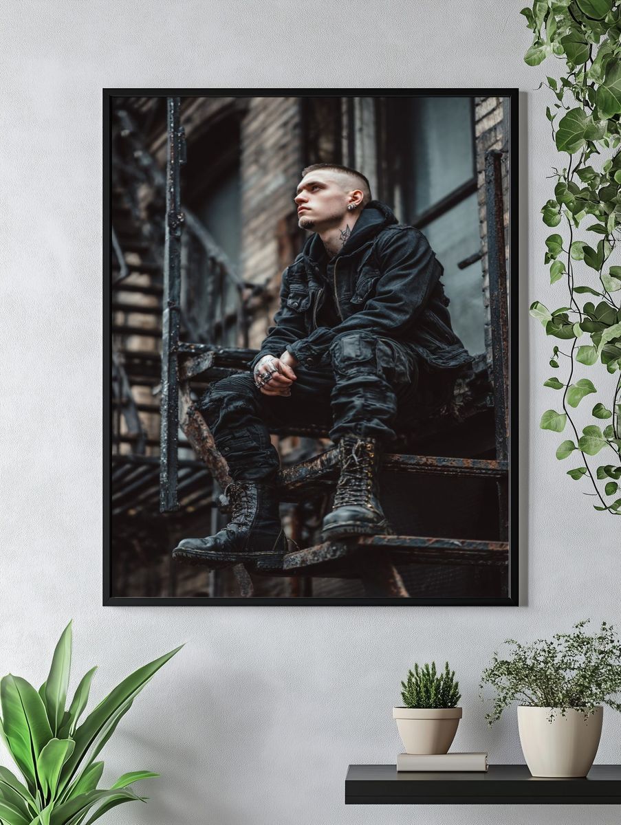 Gothic Street Portrait Poster. — room view 4