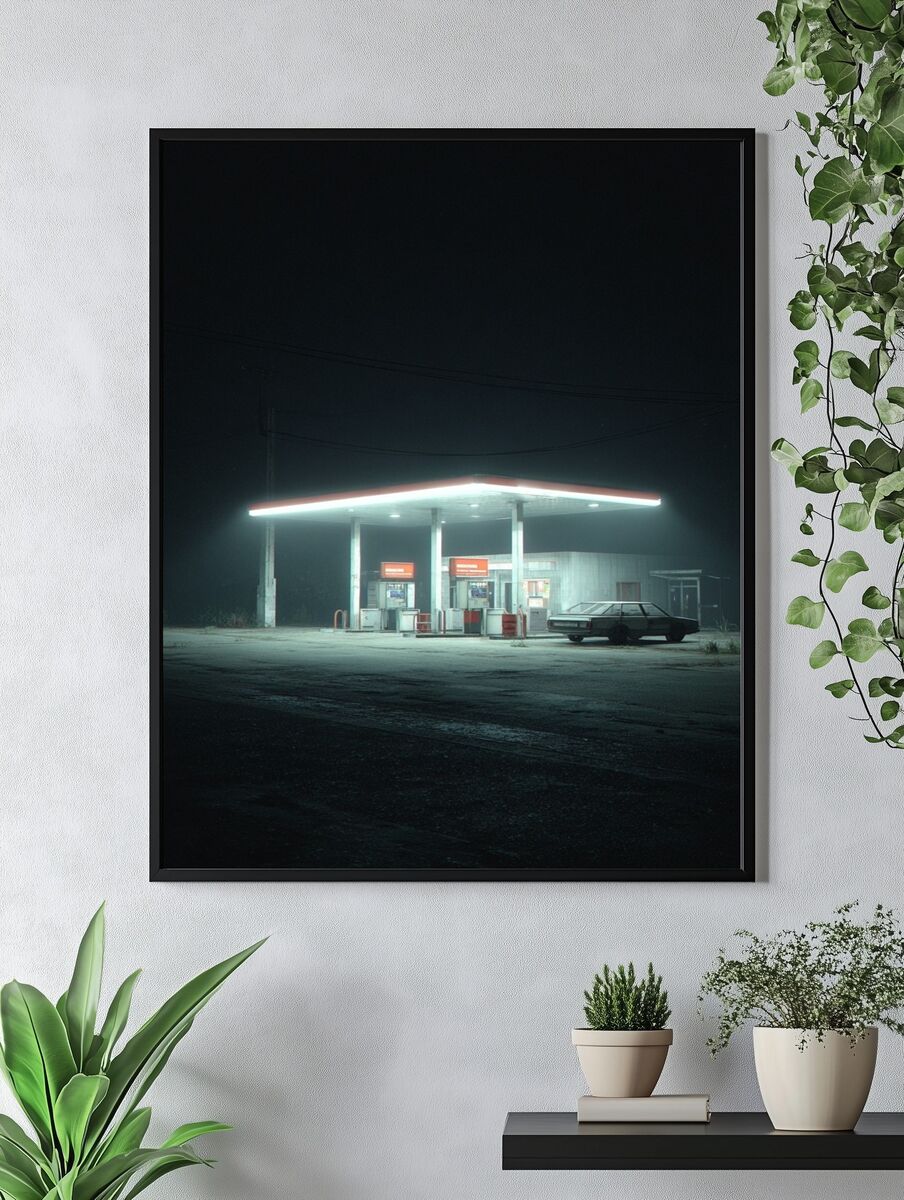 Abandoned Gas Station — Photography Print. — room view 4
