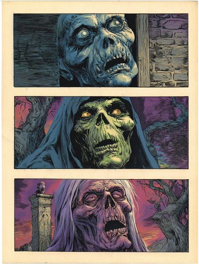 Creepy Skull Art — Horror Print. poster print