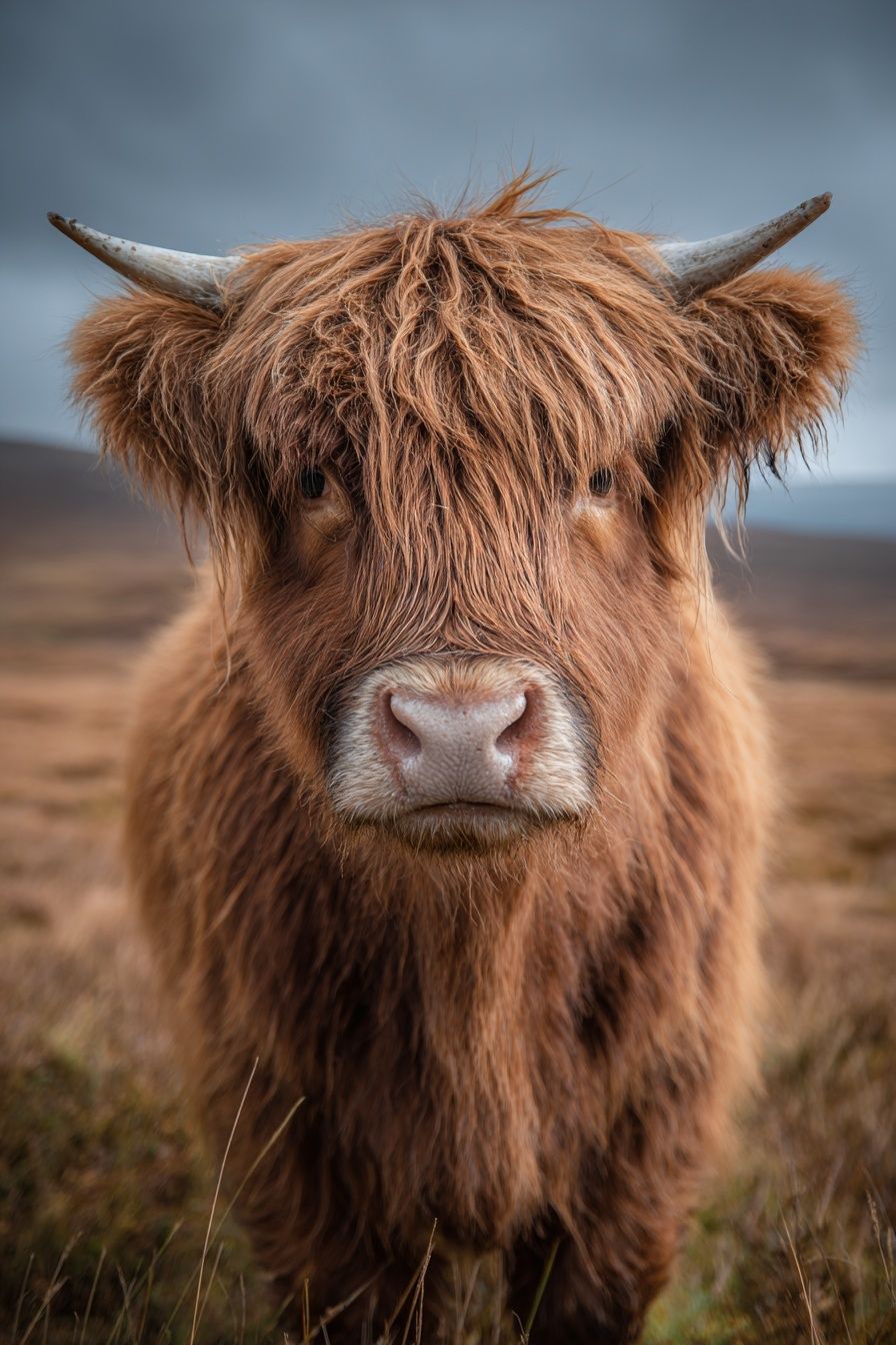 Highland Cow Portrait Poster. poster — animals art