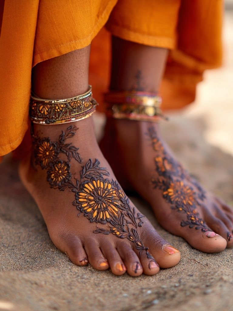 Henna Feet Art — Photography Print. poster — photography art