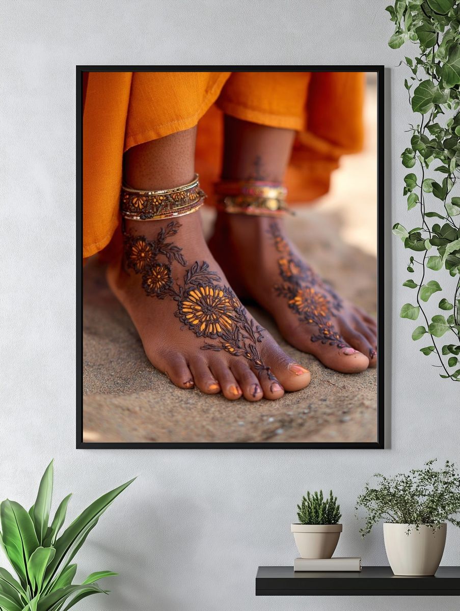 Henna Feet Art — Photography Print. — room view 4