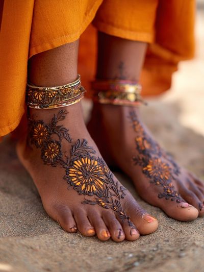 Henna Feet Art — Photography Print. poster
