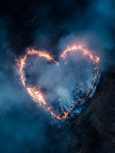 Heart of Fire — Fine Art Print. poster