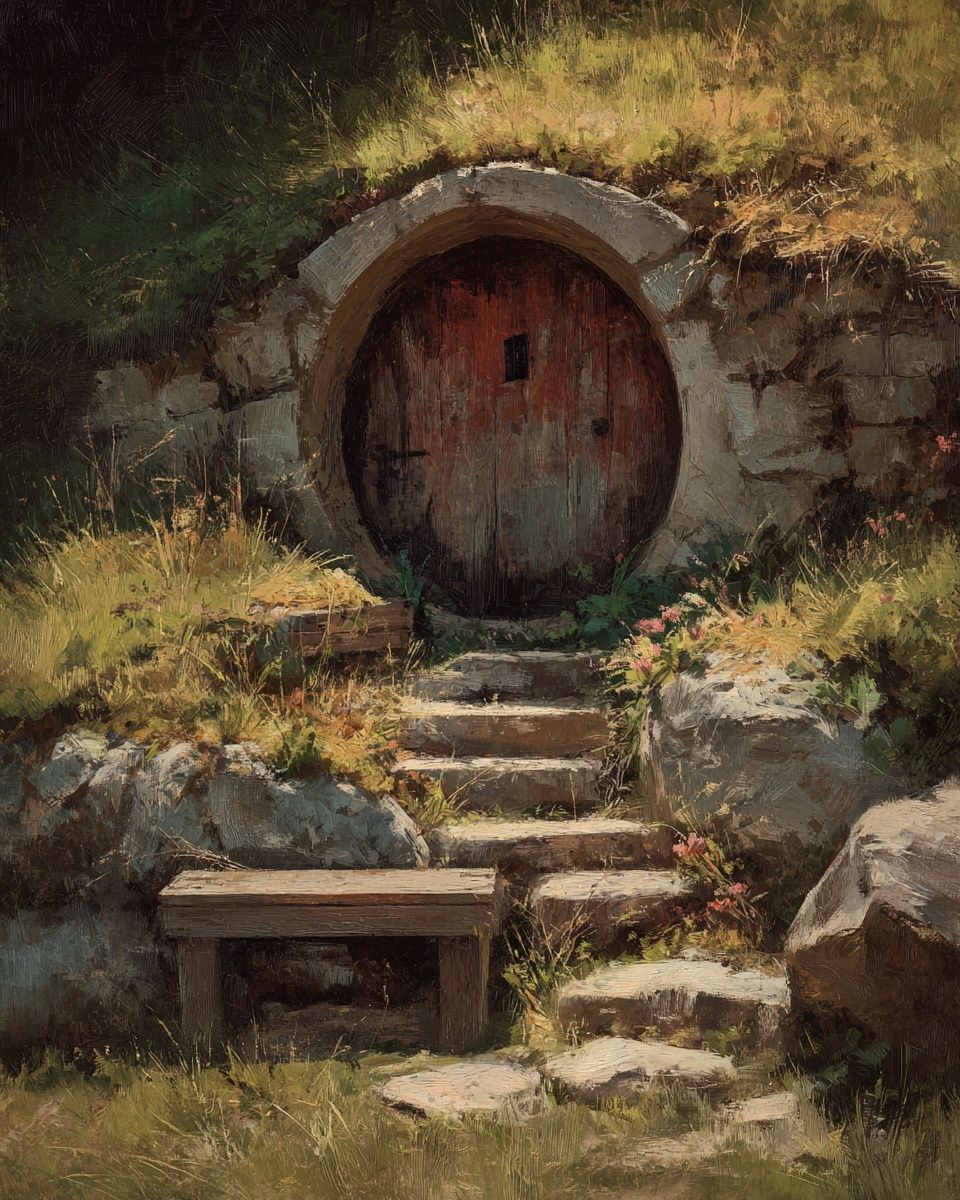 Hobbit Hole Entrance — Fine Art Print. poster — fine-art art