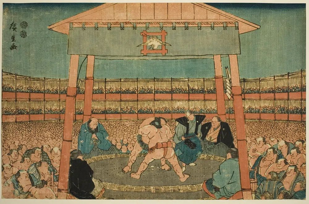 Sumo Match Precints Ekoin Temple. poster — fine-art art