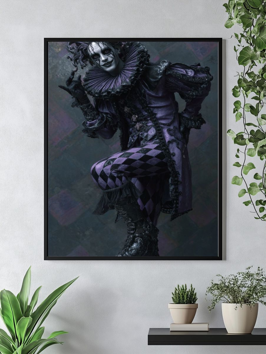 Harlequin Jester — Fine Art Print. — room view 4