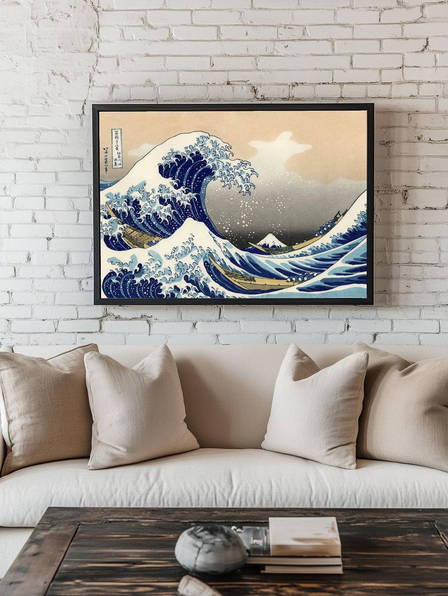 The Great Wave off Kanagawa by Hokusai — Art Print. — room view 1