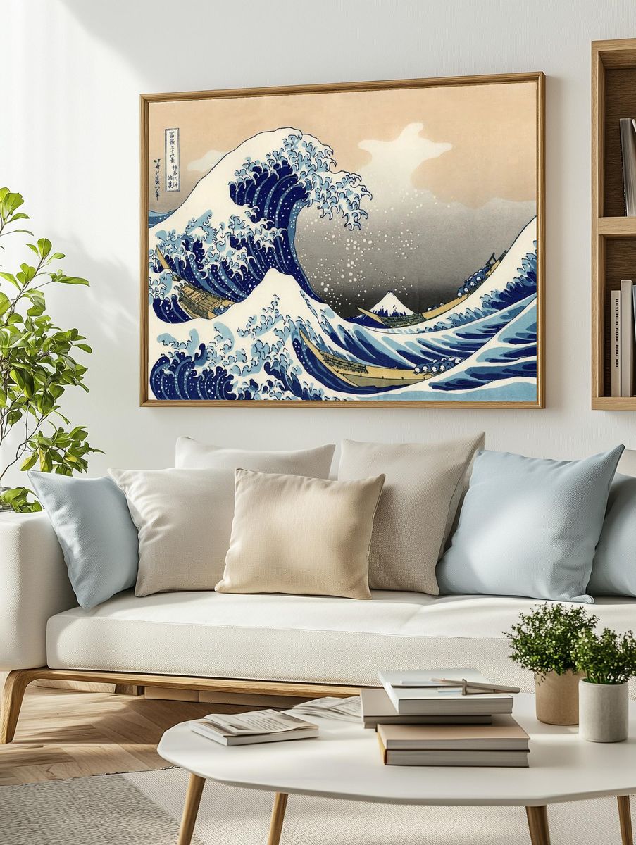 The Great Wave off Kanagawa by Hokusai — Art Print. — room view 2