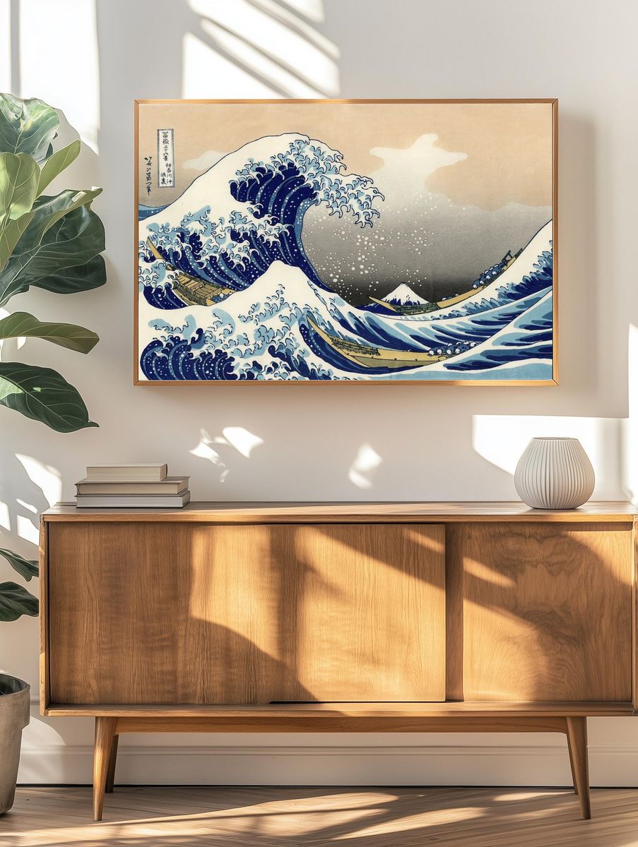 The Great Wave off Kanagawa by Hokusai — Art Print. — room view 3